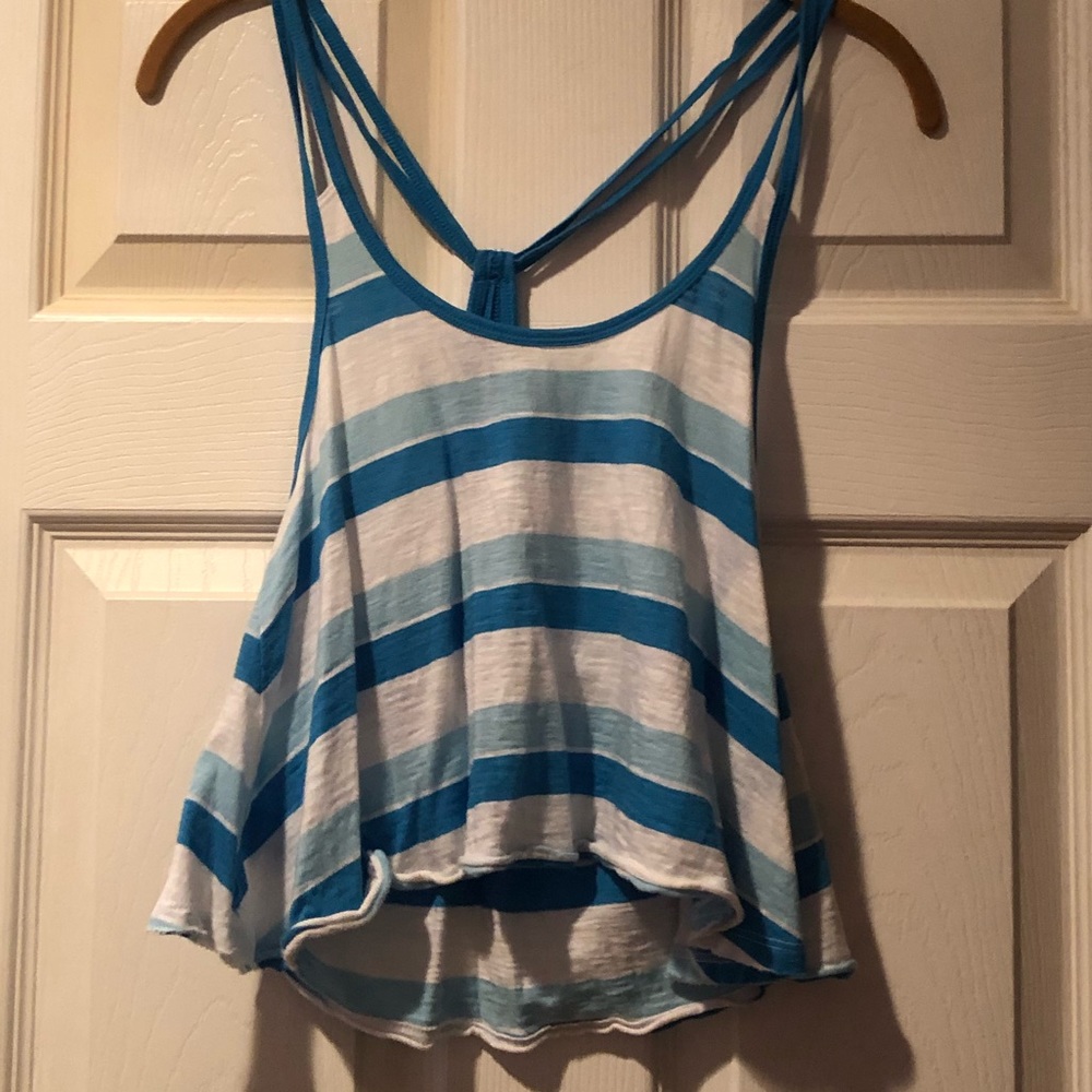 Hollister Cropped Striped Tank Top